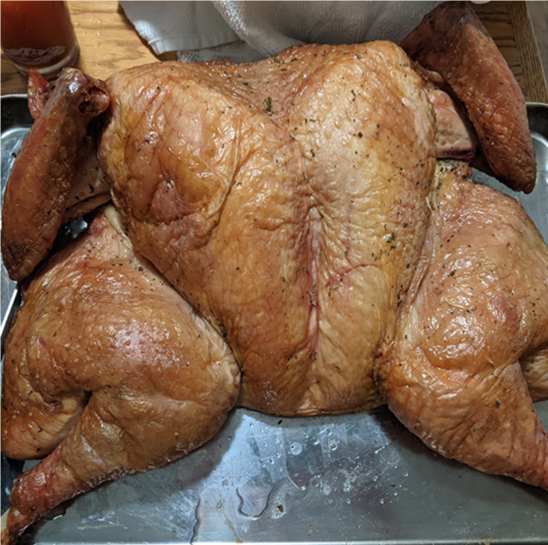 Emilie Wessman personal image of spatchcocked poultry